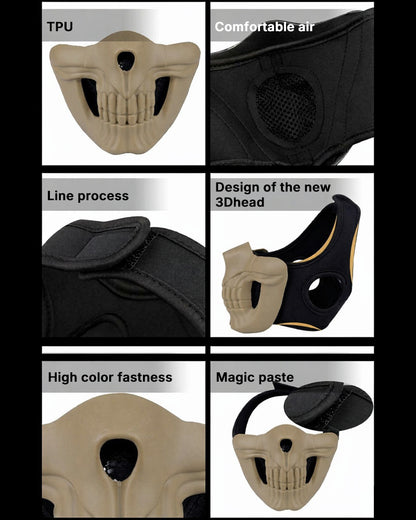 Cyberpunk Skull Futuristic Cosplay Face Mask