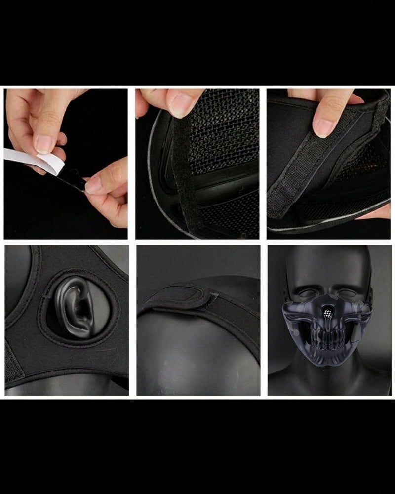 Cyberpunk Skull Futuristic Cosplay Face Mask