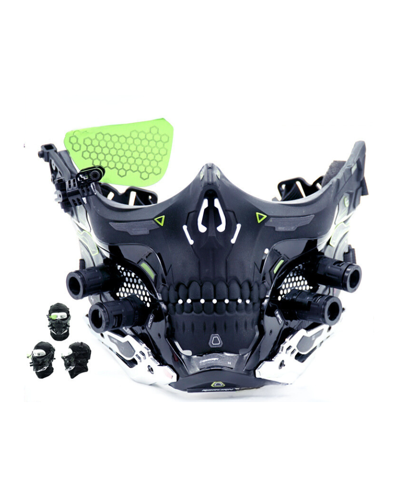 Cyberpunk Skull Half Face Mask