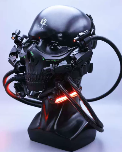 Cyberpunk Tactical Sci-Fi Cosplay Luminous Skull Mask