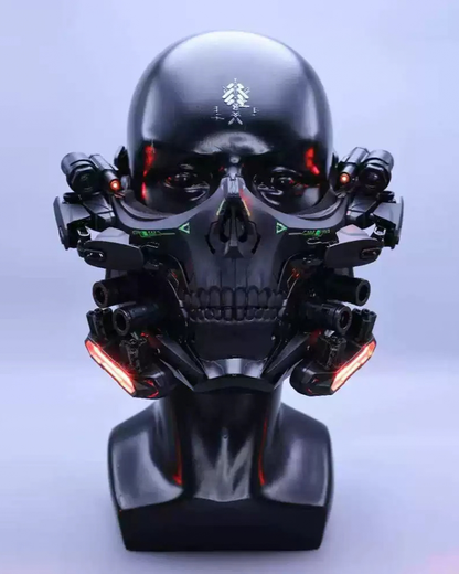 Cyberpunk Tactical Sci-Fi Cosplay Luminous Skull Mask
