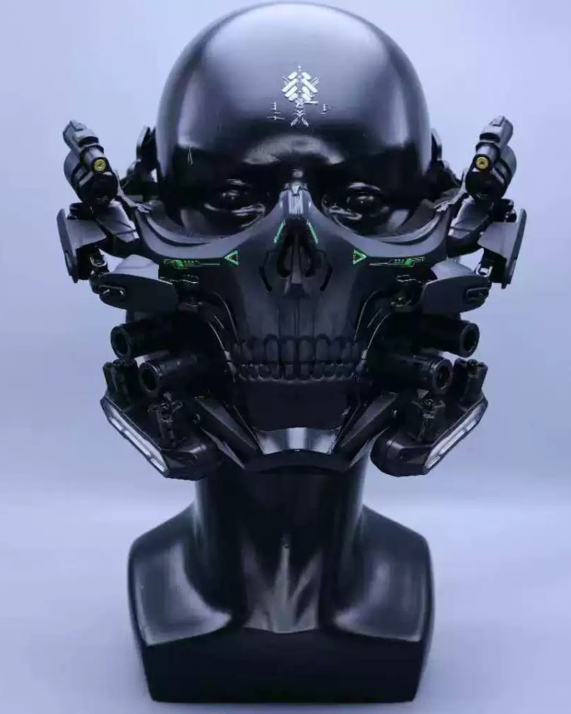 Cyberpunk Tactical Sci-Fi Cosplay Luminous Skull Mask