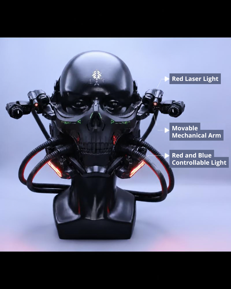 Cyberpunk Tactical Sci-Fi Cosplay Luminous Skull Mask