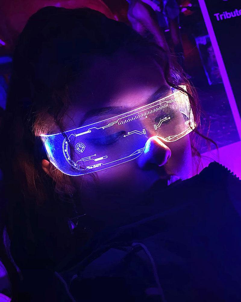 futuristic goggles Fairy Tale LED Glasses – Techwear Official