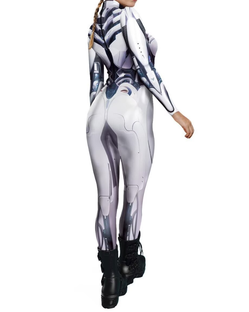 Cyberpunk Cosplay Future Warrior Women Techwear Bodysuit
