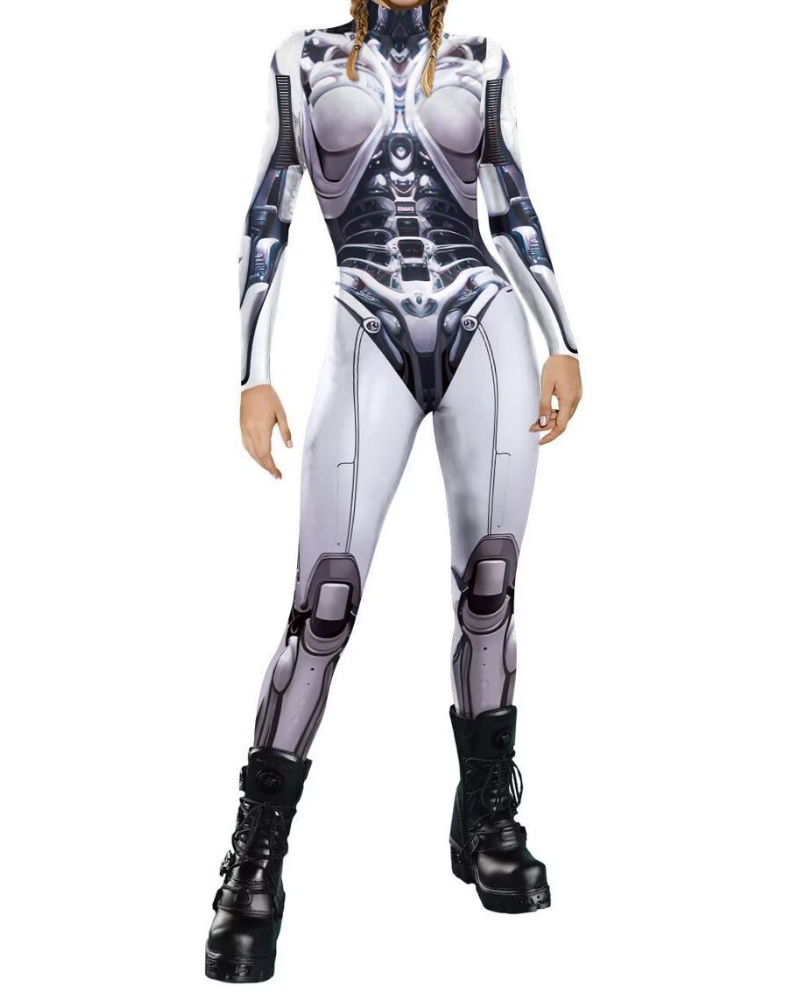 Cyberpunk Cosplay Future Warrior Women Techwear Bodysuit