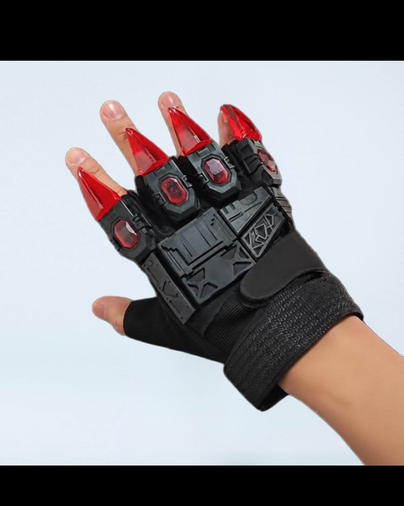 Cyberpunk Mecha-Tech Armor Finger Gloves