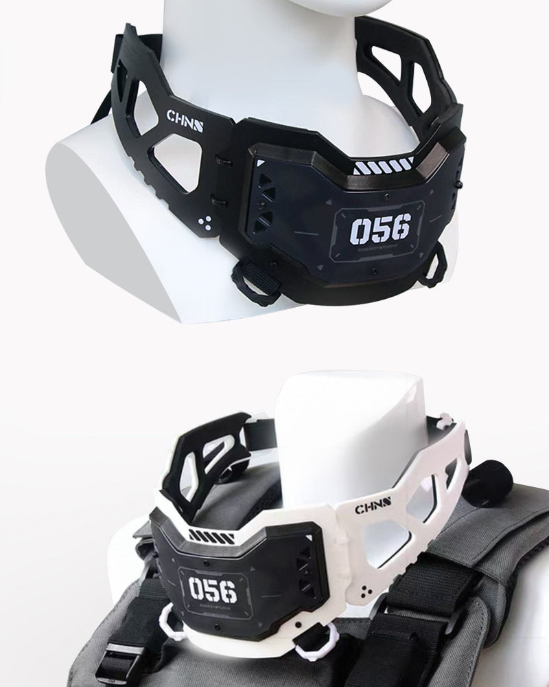 Cyberpunk Mechanical Futuristic Visor Mask and Neck Gaiter