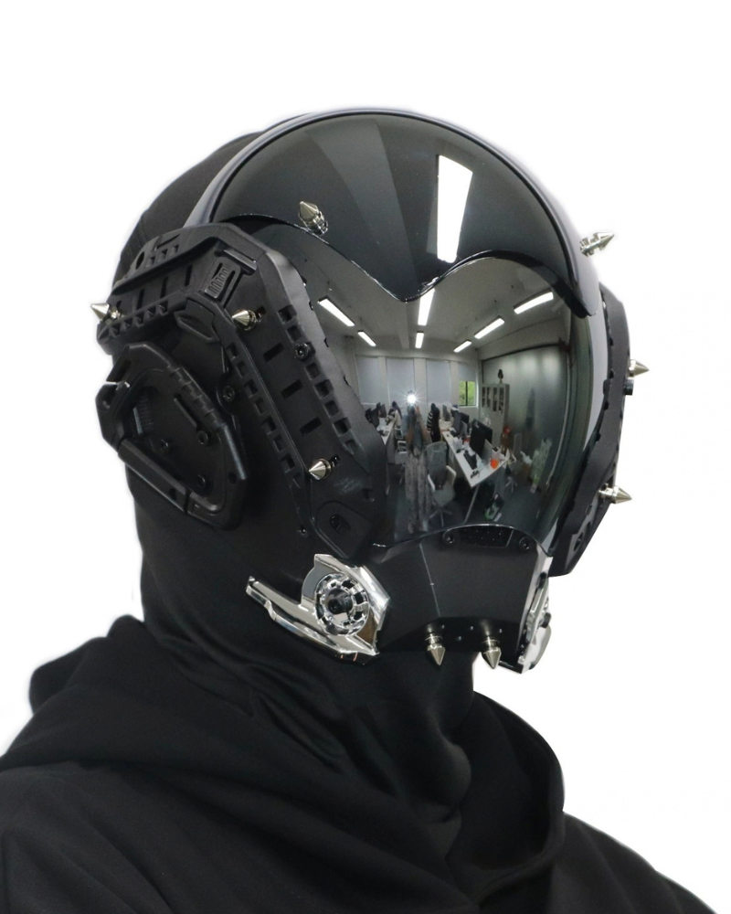 Cyberpunk Party Rivet Helmet Mask