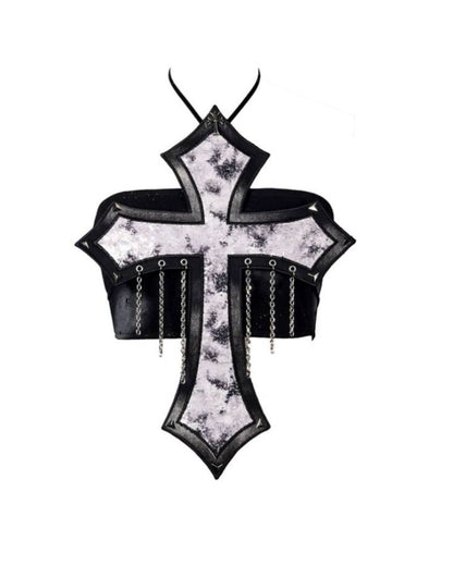 Cyberpunk Elf Futuristic Sequined Top &amp; Mini Skirt (Sold Separately）