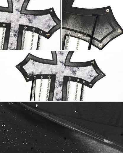 Cyberpunk Elf Futuristic Sequined Top &amp; Mini Skirt (Sold Separately）