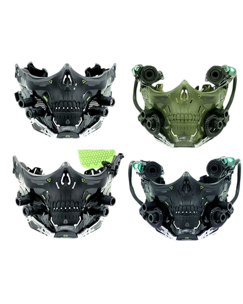 Cyberpunk Skull Half Face Mask