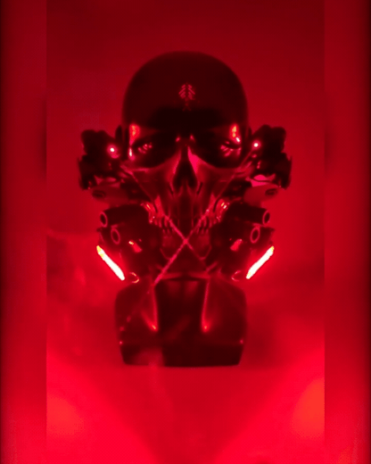 Cyberpunk Tactical Sci-Fi Cosplay Luminous Skull Mask