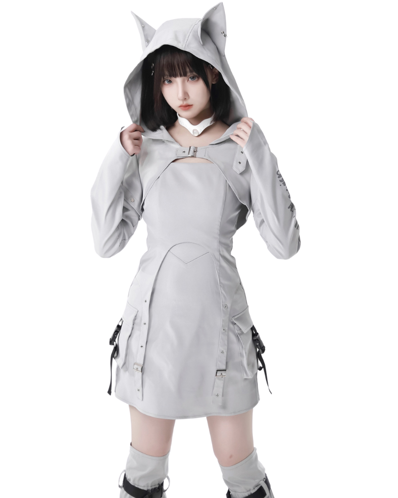 Sirius Future Warrior Cargo Skirt Jacket Shorts Set (Sold Separately)