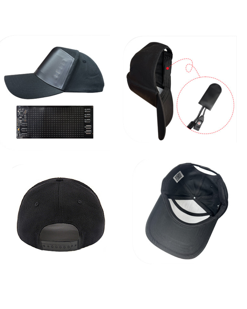 Dance Miracle Cyberpunk LED Display Cap ( Customizable Text And Image Available)