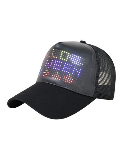 Dance Miracle Cyberpunk LED Display Cap ( Customizable Text And Image Available)