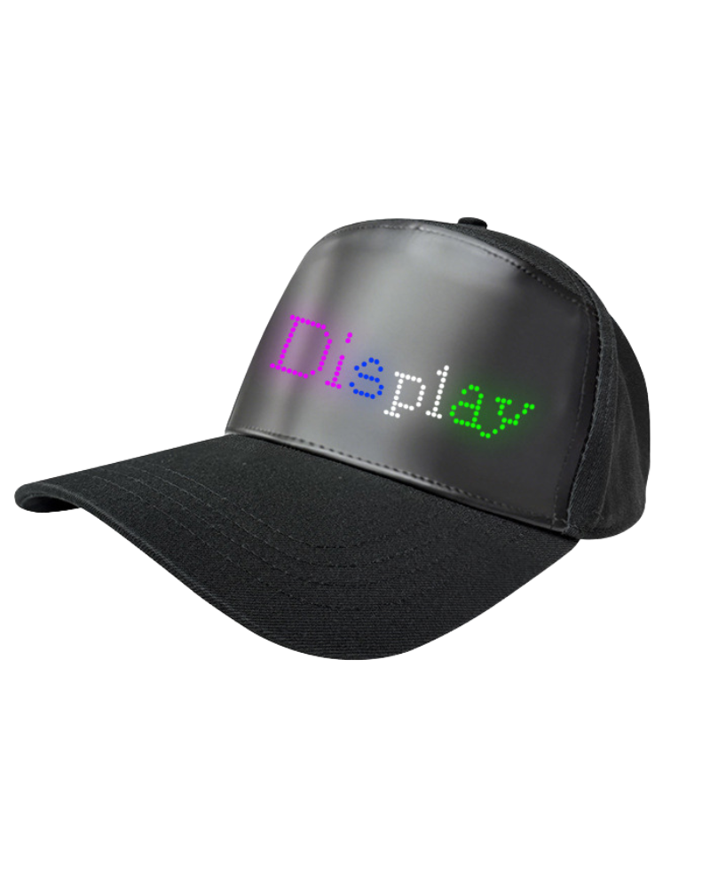 Dance Miracle Cyberpunk LED Display Cap ( Customizable Text And Image Available)