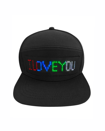 Dance Miracle Cyberpunk LED Display Cap ( Customizable Text And Image Available)
