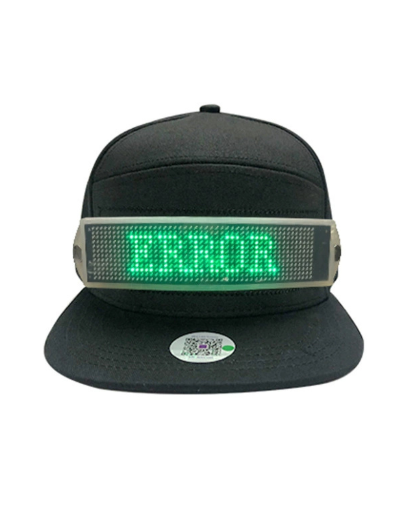 Dance Miracle Cyberpunk LED Display Cap ( Customizable Text And Image Available)