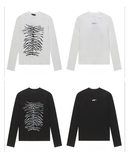 Dark Subculture Slim-Fit Crewneck Knit Sweatshirt