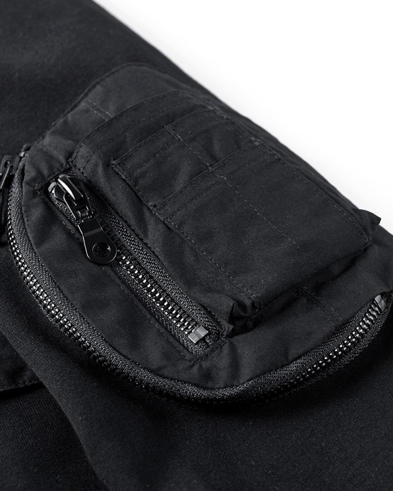 Dark-style Functional Crew Neck Long-sleeved Sweatshirt