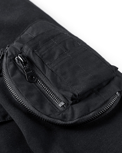 Dark-style Functional Crew Neck Long-sleeved Sweatshirt