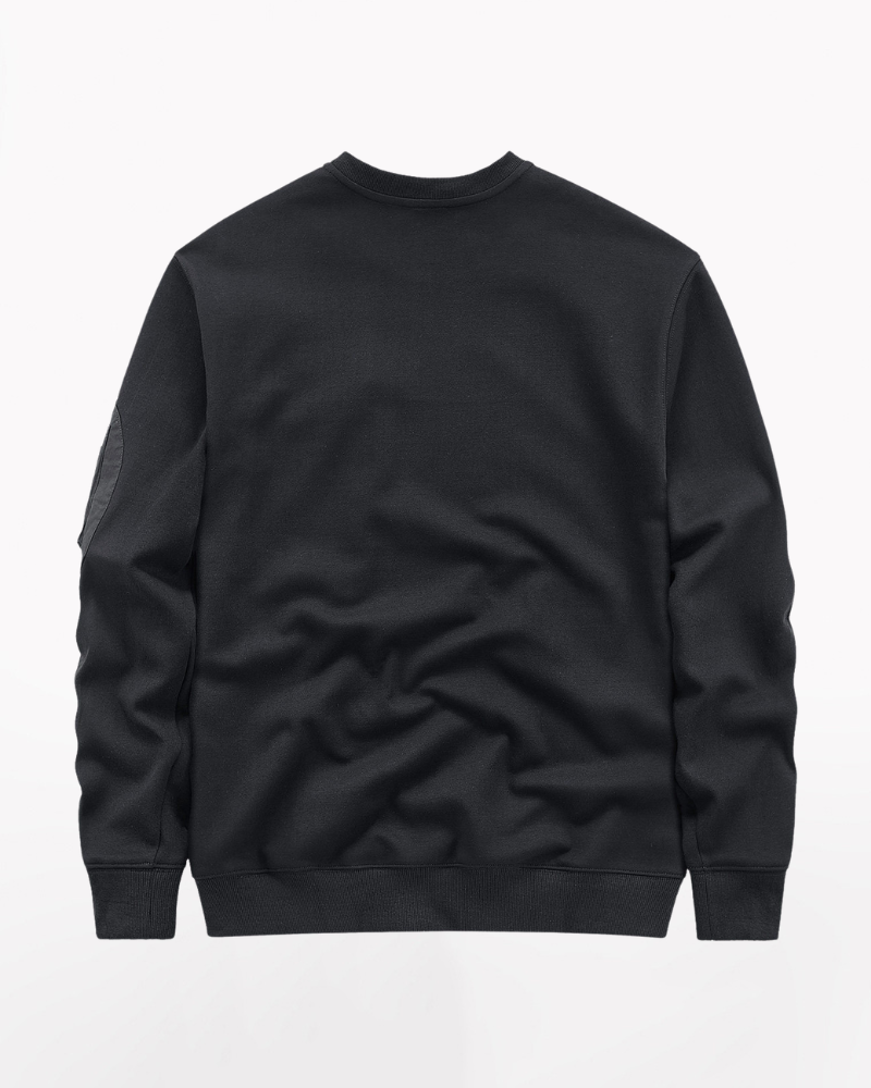 Dark-style Functional Crew Neck Long-sleeved Sweatshirt