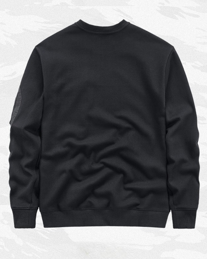 Dark-style Functional Crew Neck Long-sleeved Sweatshirt