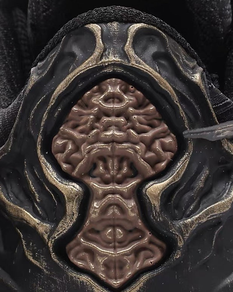 Techwear Armor-Textured Low-Top Sneakers