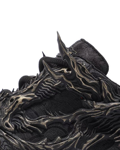 Techwear Armor-Textured Low-Top Sneakers