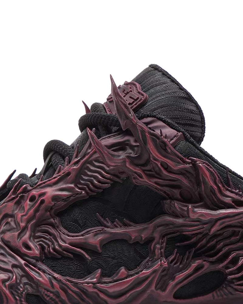 Techwear Armor-Textured Low-Top Sneakers