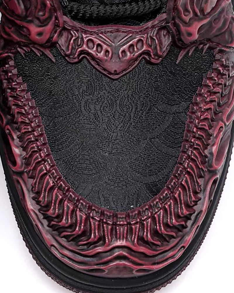 Techwear Armor-Textured Low-Top Sneakers