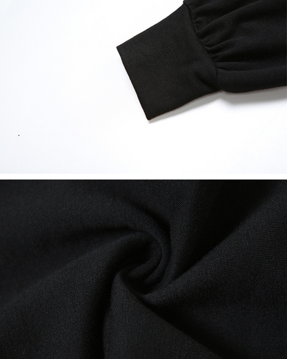 Darkwear Cross Tie Hood Blouse Crop Top