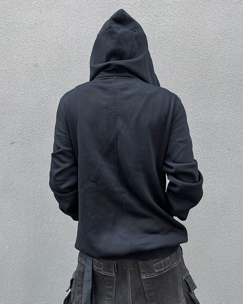 Opium Style Y2K Cut-Out Eye Full Zip Up Hoodie