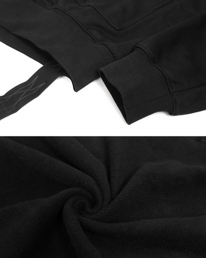 Opium Style Y2K Cut-Out Eye Full Zip Up Hoodie