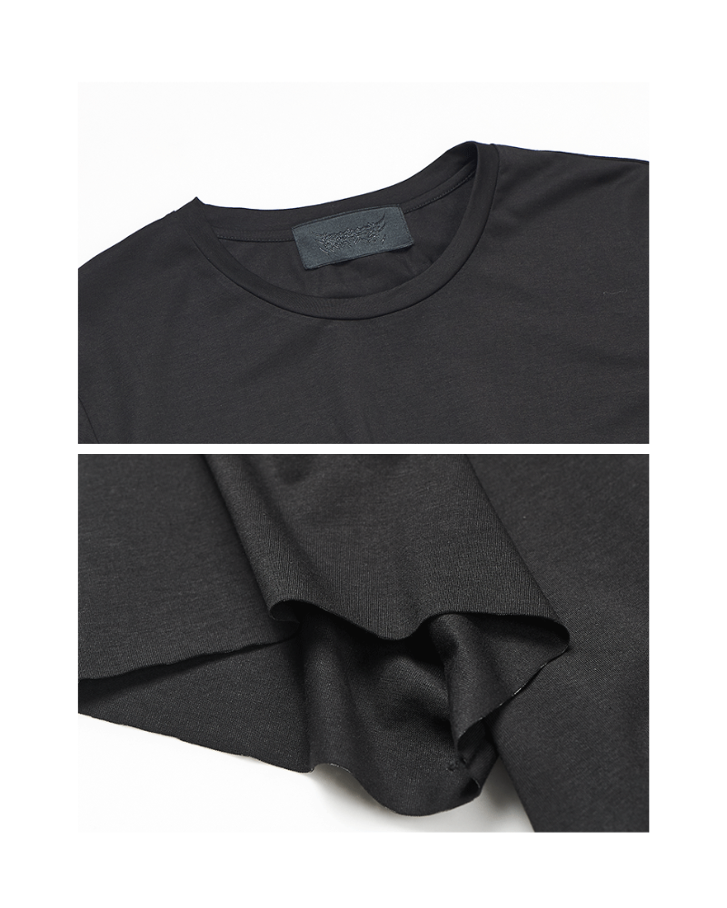 Darkwear Large Pocket Irregular Cotton Ninja T-Shirt