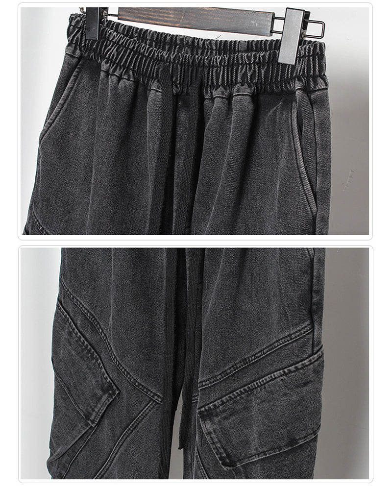 Streetwear Loose Black Denim Y2K Jeans