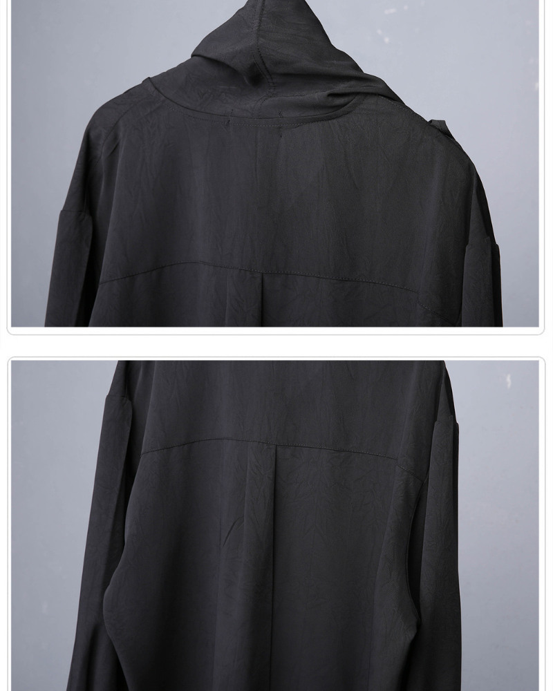 Darkwear Style Japanese Urban Scarf Collar Shirt