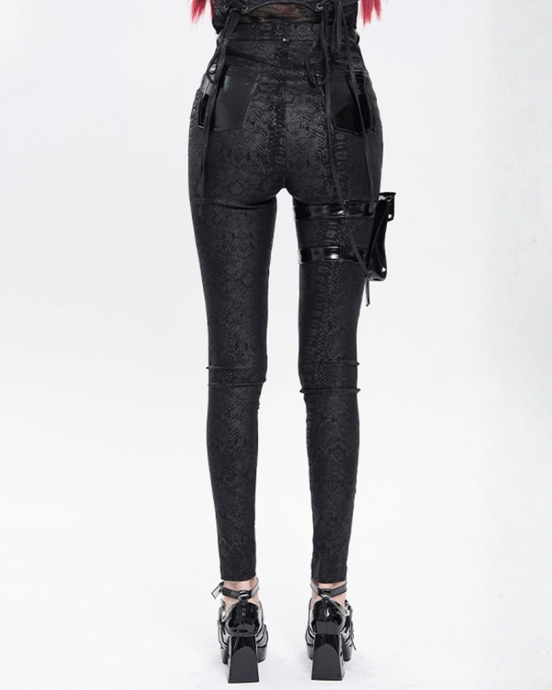 Darkwear Detachable Leg Bags Women Punk Pants