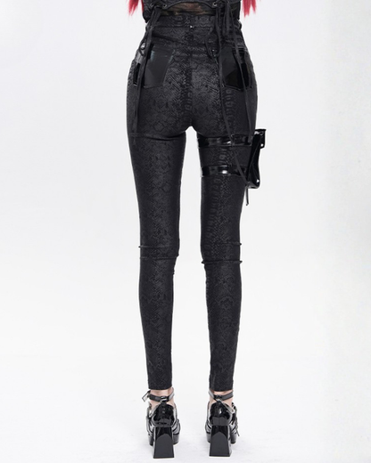 Darkwear Detachable Leg Bags Women Punk Pants