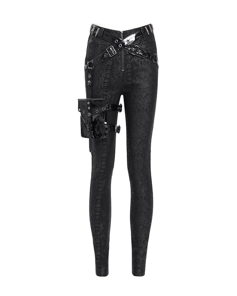 Darkwear Detachable Leg Bags Women Punk Pants
