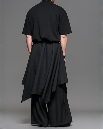 Darkwear Japanese-Style Fake Two-Piece Hakama Pants