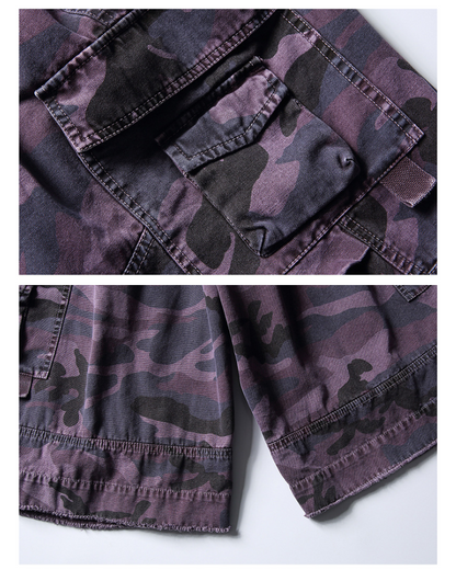 Denim Style Camo Cargo Shorts | Baggy Jorts