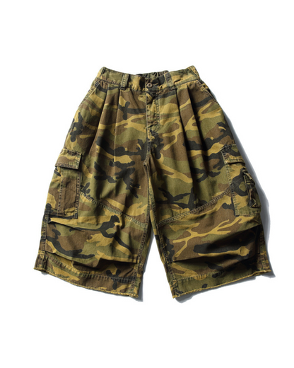 Denim Style Camo Cargo Shorts | Baggy Jorts