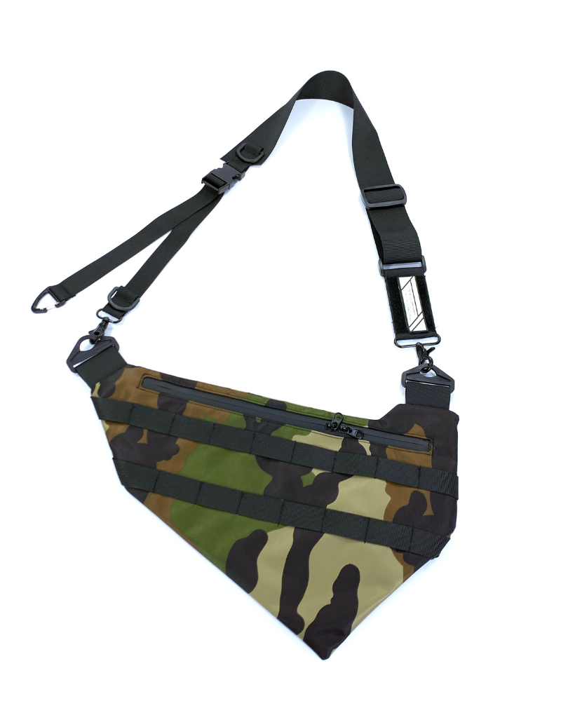 Functional Detachable Black Sling Chest Bag
