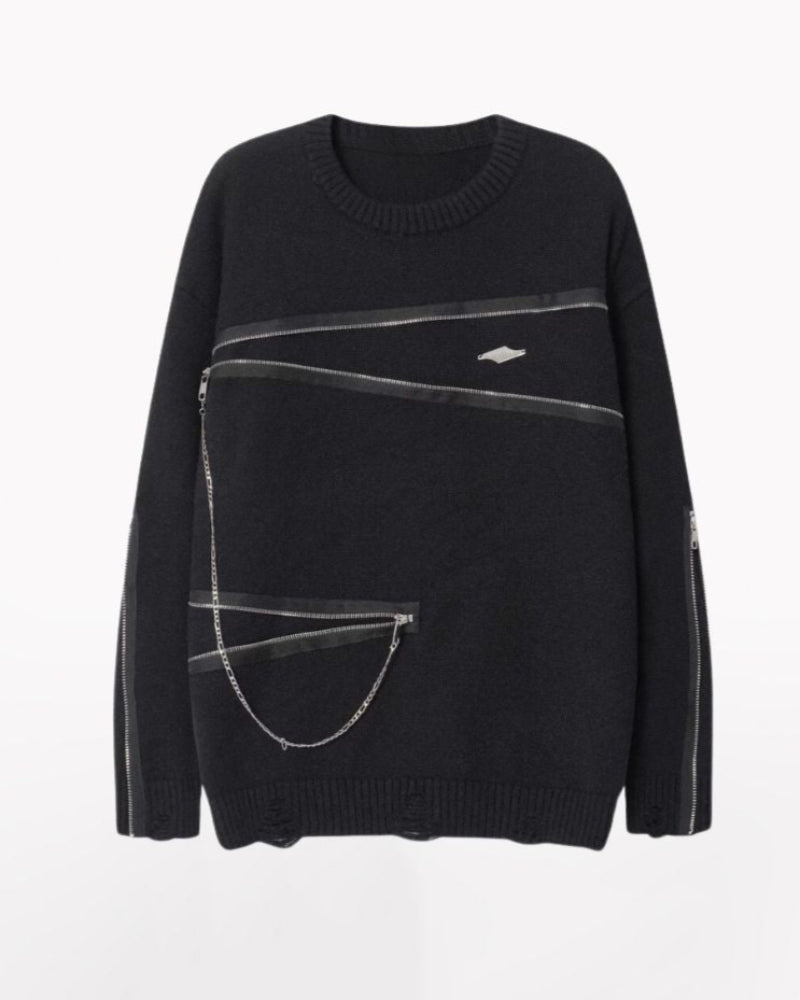 Double Zipper Oversize Lover Sweater