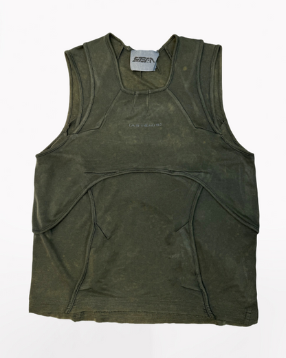 Dune Wasteland Deconstructed Splicing Sleeveless T-Shirt