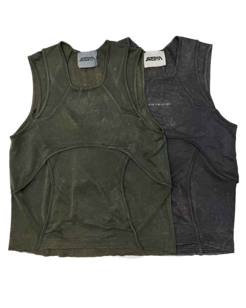 Dune Wasteland Deconstructed Splicing Sleeveless T-Shirt
