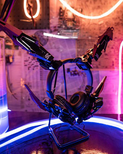 Fallen Angel Futuristic Cosplay Cyberpunk White Headband And Mask (Sold Separately)