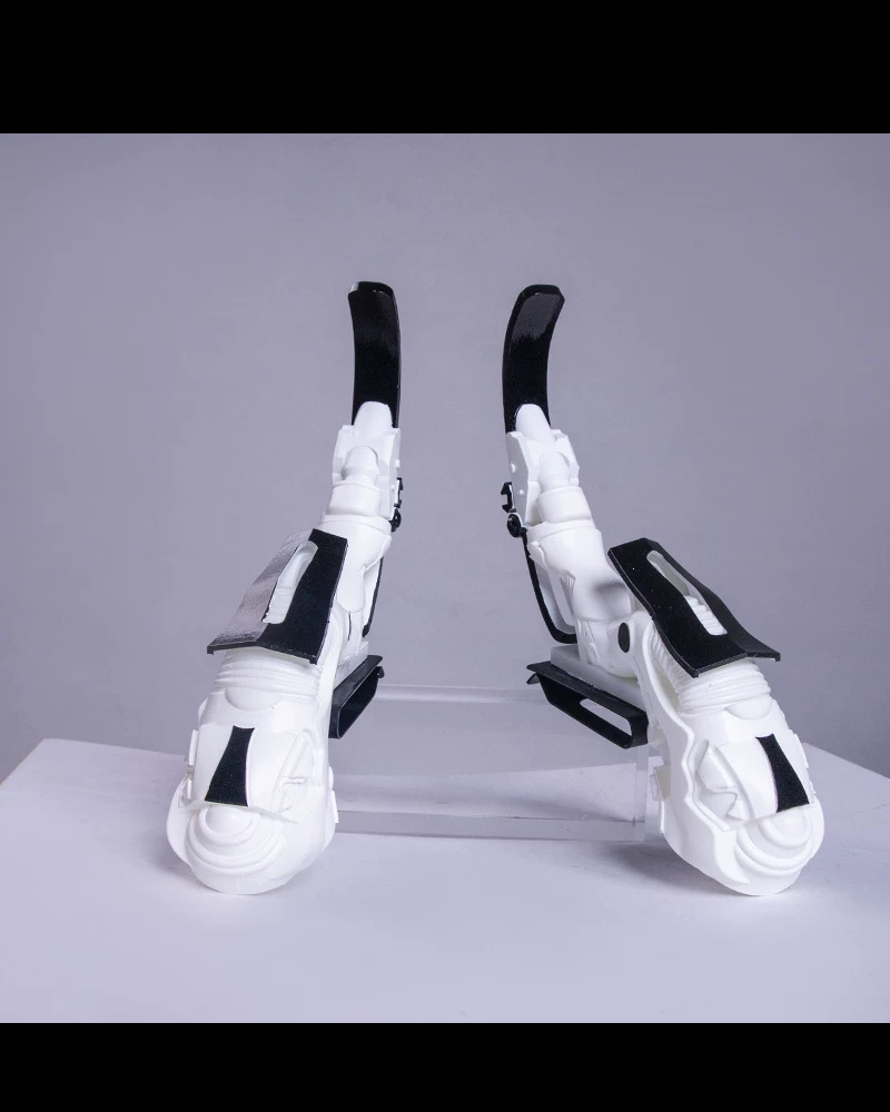 Fallen Angel Futuristic Cosplay Cyberpunk White Headband And Mask (Sold Separately)